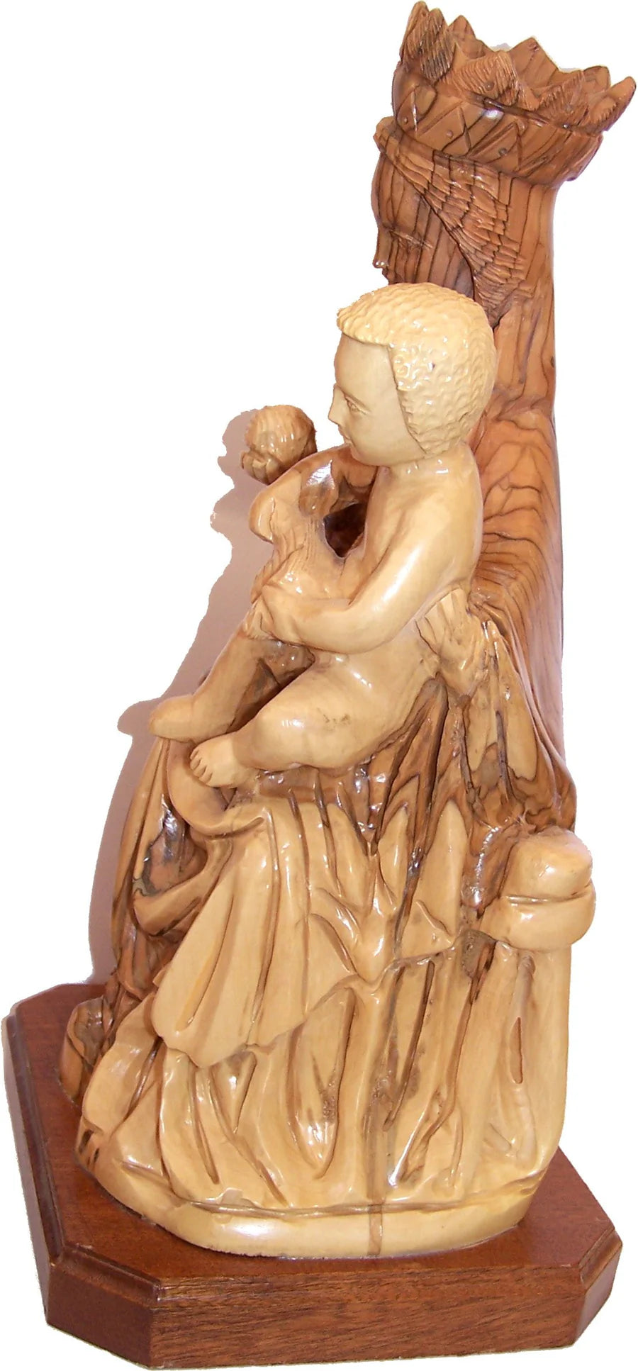 Mary, Mother of the Word of God - Queen of Heaven Olive Wood Statue (13")