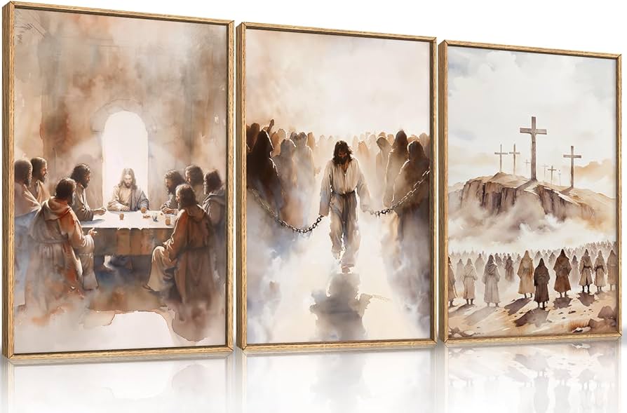 The Passion Collection - Set of 3 Framed Faith Art Prints