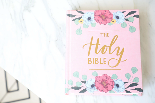 Floral Pink Holy Bible – “Strengthen My Heart” Edition (KJV)
