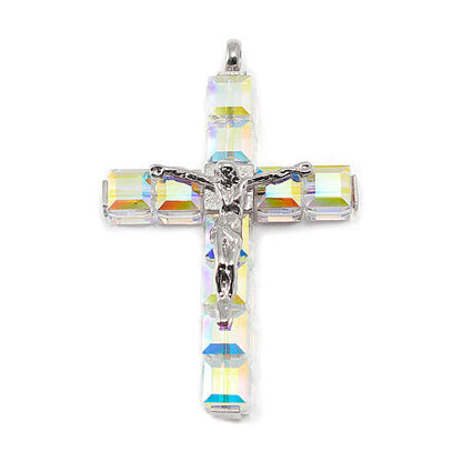 Ghirelli 925 Silver & Crystal Cube Rosary – Lourdes Edition