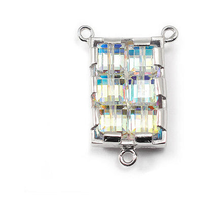 Ghirelli 925 Silver & Crystal Cube Rosary – Lourdes Edition