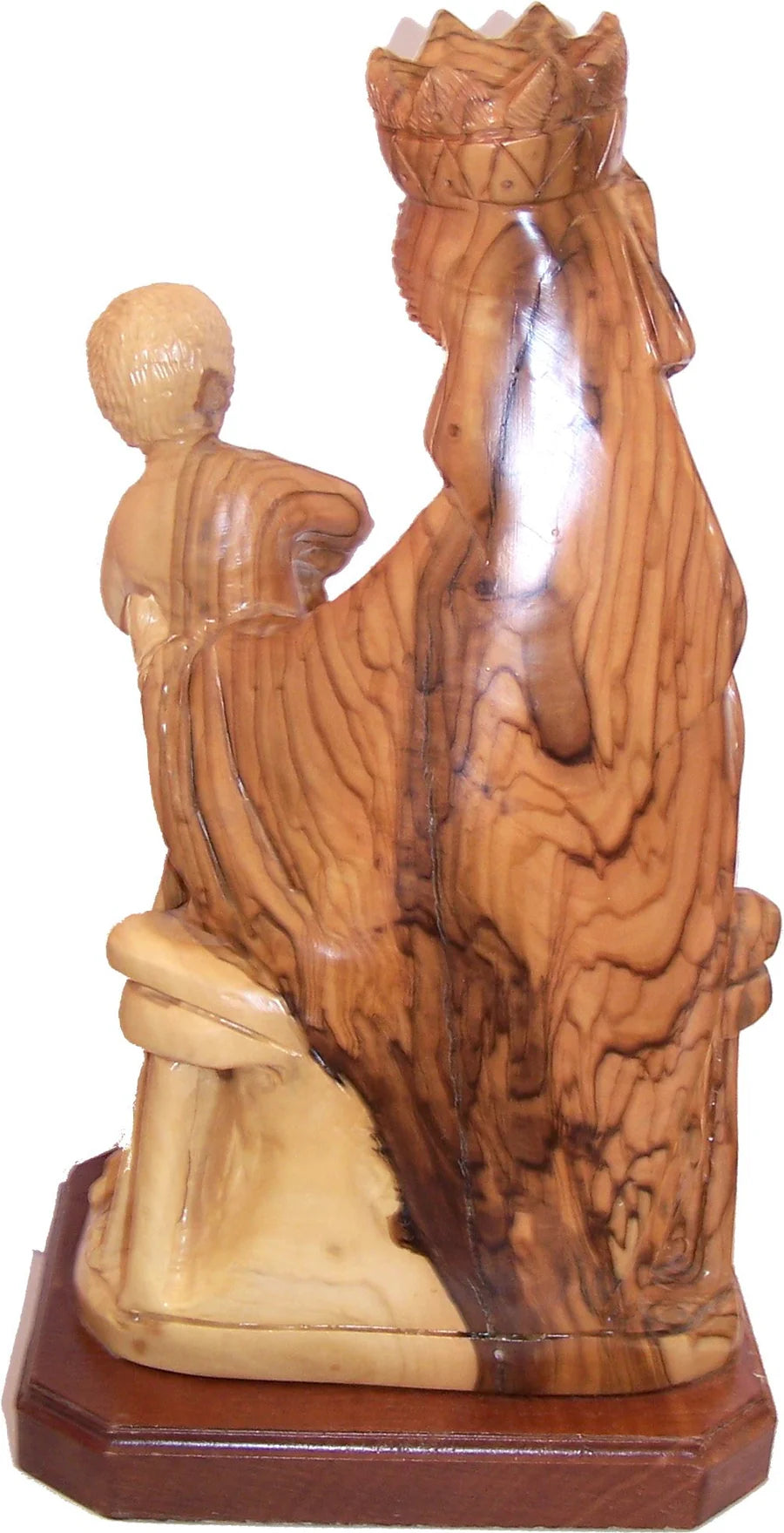 Mary, Mother of the Word of God - Queen of Heaven Olive Wood Statue (13")