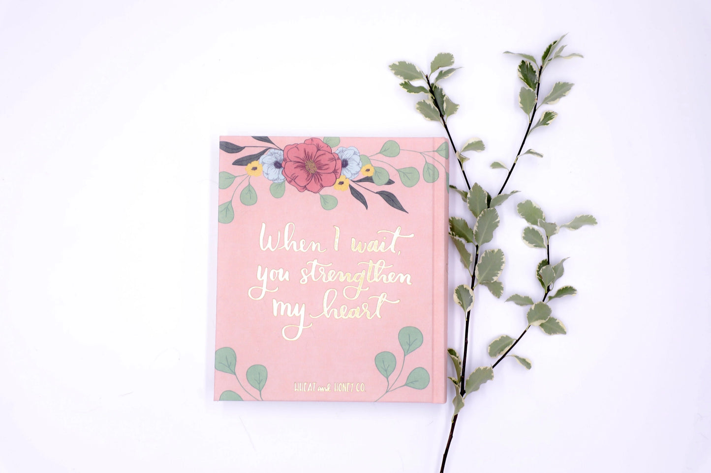 Floral Pink Holy Bible – “Strengthen My Heart” Edition (KJV)